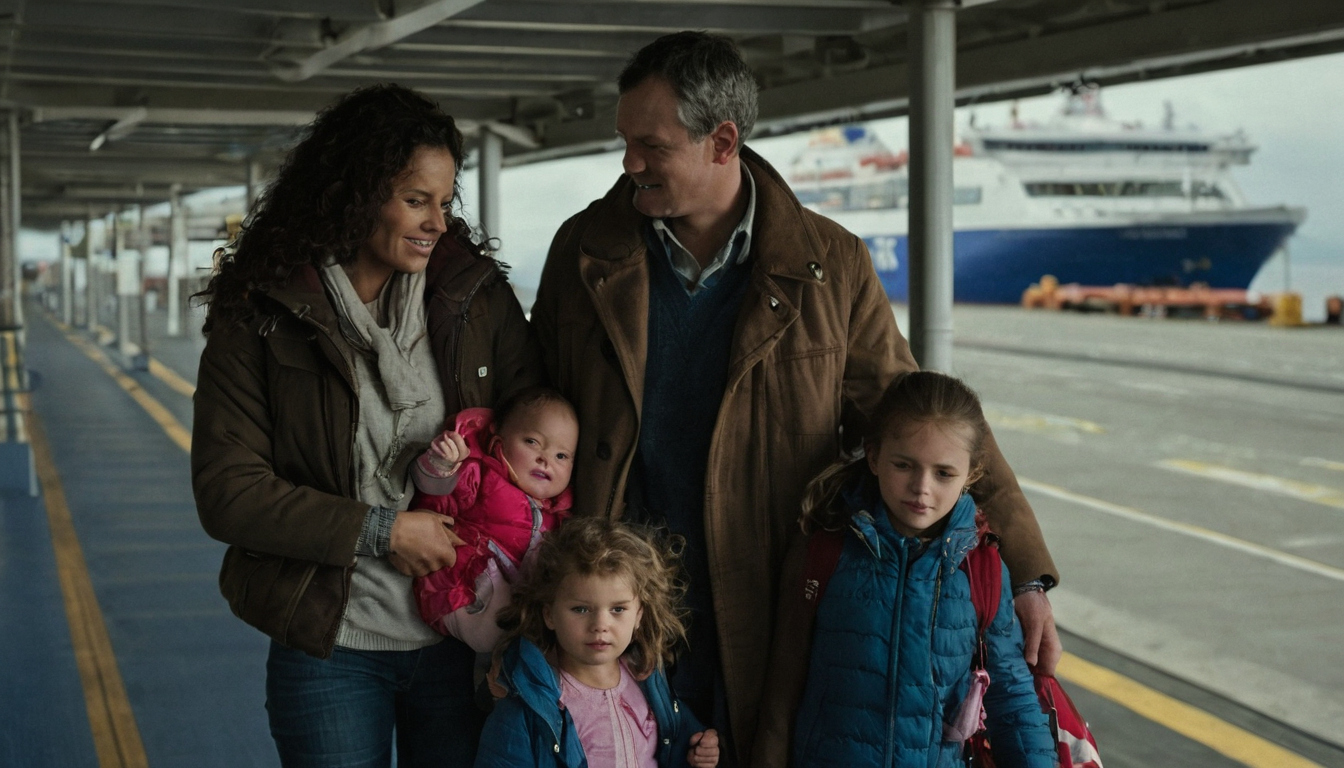 How do families calculate a ferry departure time by working backward editorial visual